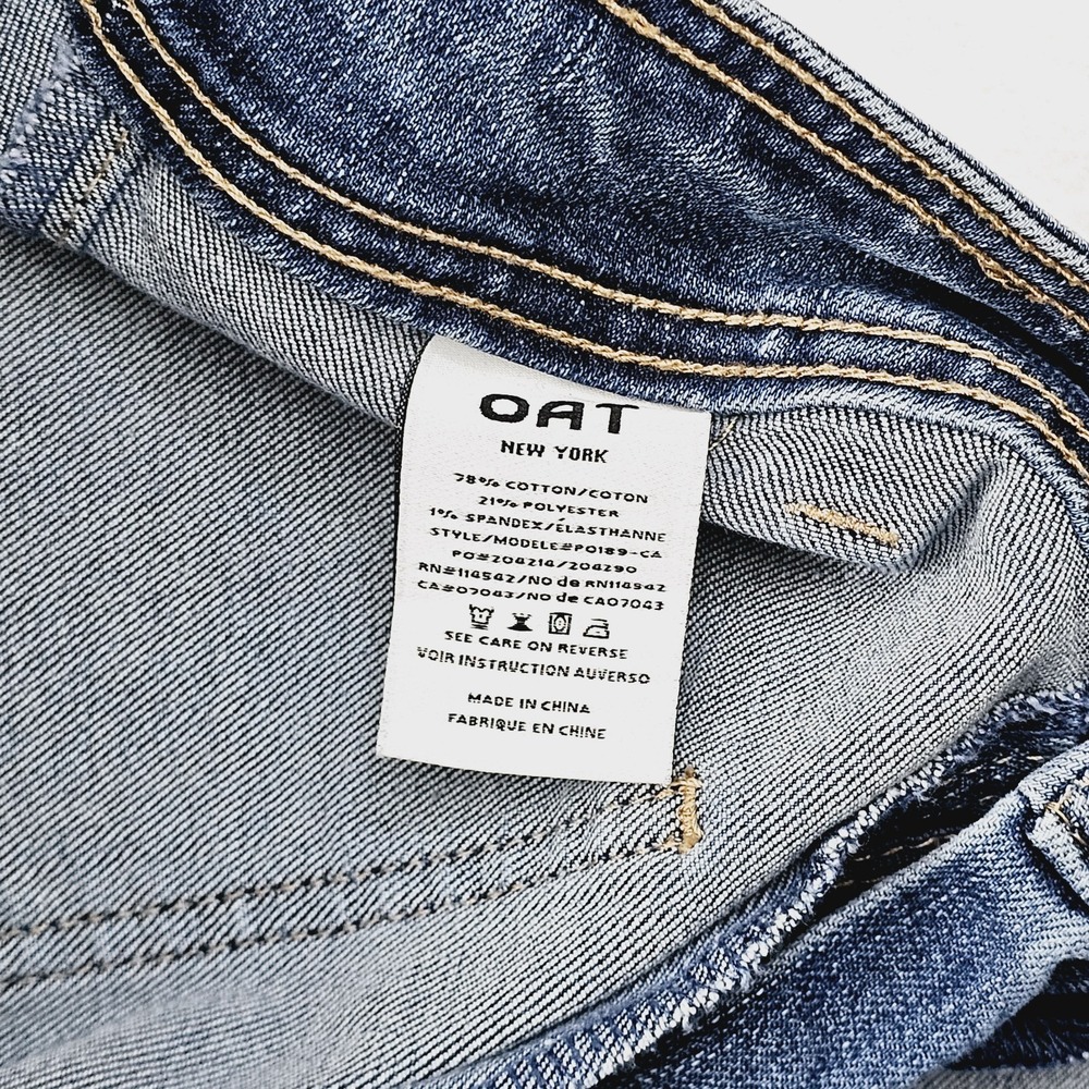 Oat New York Womens 6 28 Cropped Wide Leg High Rise Medium Wash Jeans - Picture 5 of 11